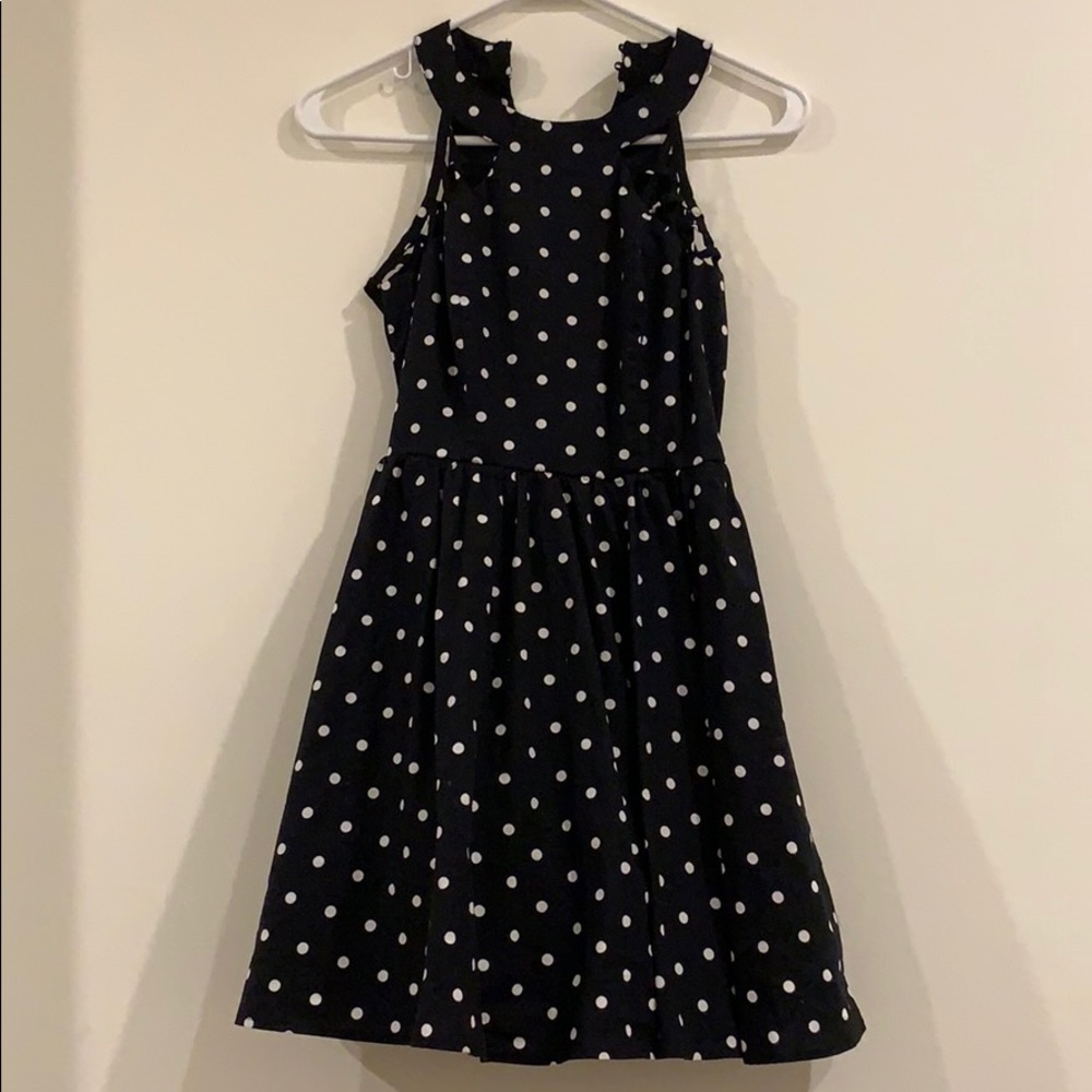 Black Polka Dot Skater Dress
